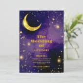 宇宙パープルギャラクシー 結婚式  招待状 (スタンド正面)