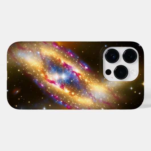 宇宙パープルブルーの星が夜銀河を爆破 Case-Mate iPhoneケース (裏面 (横))