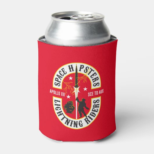 宇宙ヒップスターズ®稲妻ライダー泡koozie 缶クーラー (缶正面)