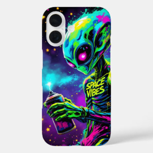 宇宙ビベスエイリアンネオン iPhone 16ケース