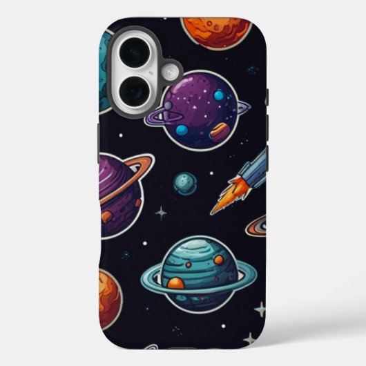 宇宙ビベス宇宙をテーマにしたiPhone 16ケース – 惑星 Case-Mate iPhoneケース (裏面)