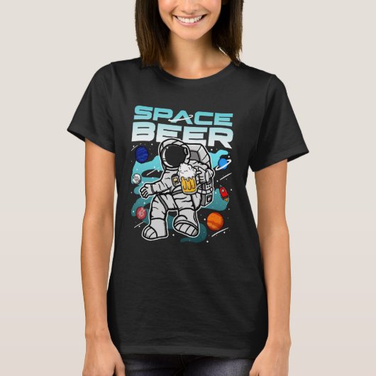宇宙ビール飲料宇宙飛行士 Tシャツ (正面)