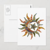 宇宙ピエロ抽象芸術 ポストカード (正面/裏面)