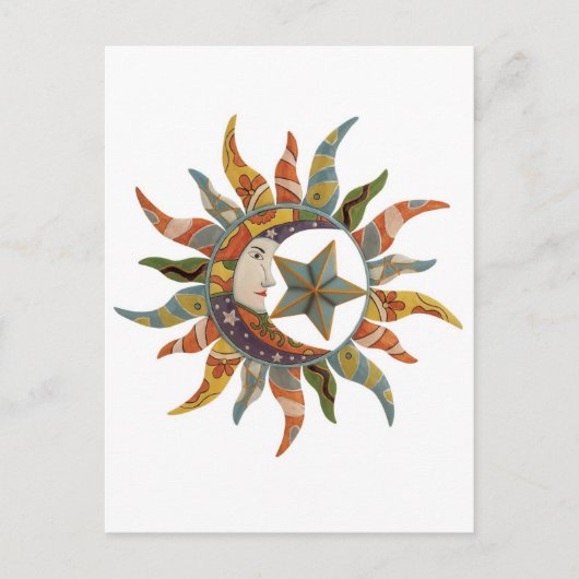 宇宙ピエロ抽象芸術 ポストカード (正面)