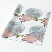 宇宙ピグ飛行士（フェーザー付） ラッピングペーパー (アンロールド)