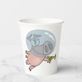 宇宙ピグ飛行士（フェーザー付） 紙コップ (正面)