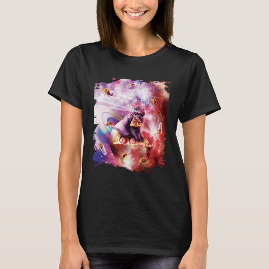 宇宙ピザキャットレインボーレーザータコブリト Tシャツ (正面)