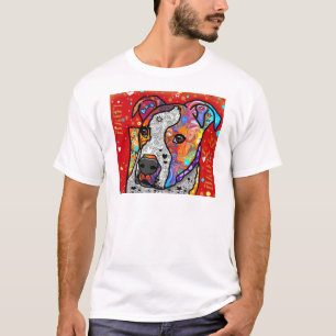宇宙ピット・ブル-明るいカラフル-ギフトのアイディア Tシャツ
