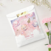 宇宙ピンクのゴルフ惑星と星ありがとう フェイバーバッグ (封をした状態)