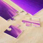 宇宙ピンクパープル魔法おもしろい驚くべき宇宙 ジグソーパズル (側面)