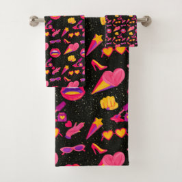 宇宙ピンク バスタオルセット