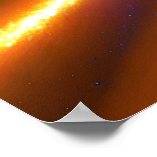 宇宙ファイアスターズ電気銀河系ナイトスカイ ポスター (角)