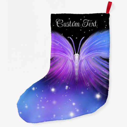 宇宙ファンタジーバタフライコズミック ラージクリスマスストッキング (裏面)