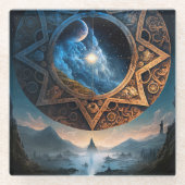 宇宙ファンタジー宇宙ランドスケープガラスコースター ガラスコースター (正面)