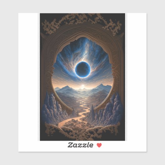 宇宙ファンタジー宇宙ランドスケープシール シール (シート)