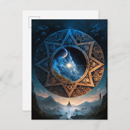 宇宙ファンタジー宇宙風景はがき ポストカード (正面/裏面)