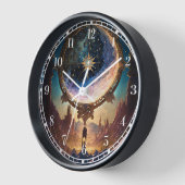 宇宙ファンタジー宇宙風景 壁時計 (傾斜)