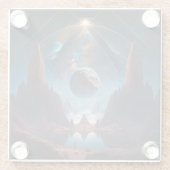 宇宙ファンタジー景観 ガラスコースター (裏面)