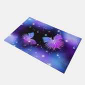 宇宙ファンタジー蝶コズミック ドアマット (アングル)