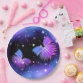 宇宙ファンタジー蝶コズミック ペーパープレート (パーティー)