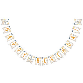 宇宙ファーストのまわりにトリップザサンバースデーパーティー バンティングフラッグ