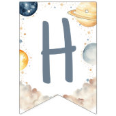 宇宙ファーストのまわりにトリップザサンバースデーパーティー バンティングフラッグ (第2の旗)