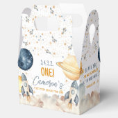 宇宙ファーストのまわりにトリップザサンバースデーパーティー フェイバーボックス (オープン)