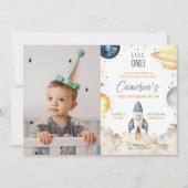 宇宙ファーストのまわりにトリップザサンバースデーパーティー 招待状 (正面)