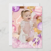 宇宙ファーストのまわりにトリップザサンバースデーパーティー 招待状 (裏面)