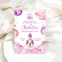 宇宙ファーストのまわりにトリップザサンバースデーパーティー 招待状