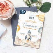 宇宙ファーストのまわりにトリップザサンバースデーパーティー 招待状