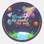 宇宙ファーストのまわりにトリップザサン ラウンドシール (正面)