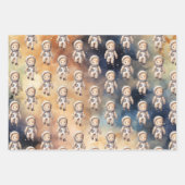 宇宙ファーストトリップのまわりにザサン誕生日ラッピング ラッピングペーパーシート (正面)