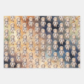 宇宙ファーストトリップのまわりにザサン誕生日ラッピング ラッピングペーパーシート (正面2)