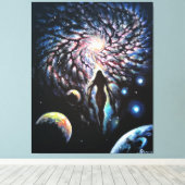 宇宙フェミニンの神 キャンバスプリント (インサイチュ (ウッドフロア))