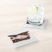 宇宙フェレットガラスコースター ガラスコースター (アングル)