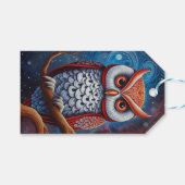 宇宙フクロウ・オブ・ウィズダム ギフトタグ (正面(横))