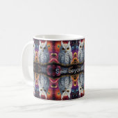 宇宙フクロウ・オブ・ウィズダム コーヒーマグカップ (正面左)