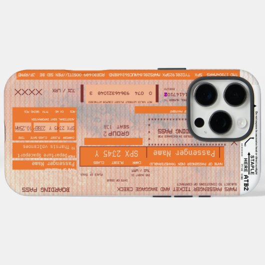 宇宙フライト火星旅行搭乗券の変更 Case-Mate iPhoneケース (裏面 (横))