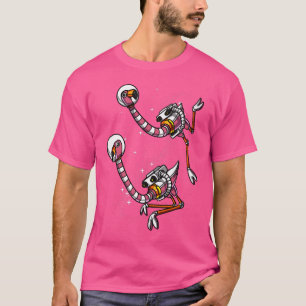 宇宙フラミンゴ鳥おもしろい宇宙飛行士B Tシャツ