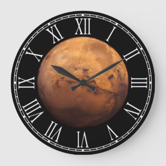 宇宙フルカラーの惑星火星 ラージ壁時計
