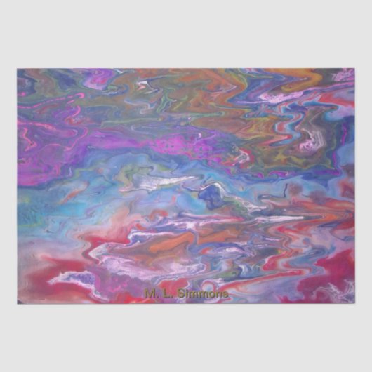 宇宙フロー絵を描アートから表示 薄葉紙 (正面)