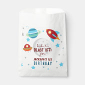 宇宙ブラストオフ1歳の誕生日 フェイバーバッグ (正面)