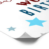 宇宙ブラストオフ1歳の誕生日 ポスター (角)