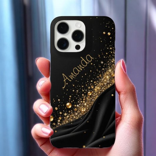 宇宙ブラックグリッター殻 Case-Mate iPhoneケース