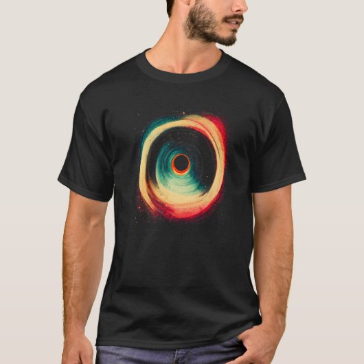宇宙ブラックホール重力科学星占い心理学 Tシャツ (正面)
