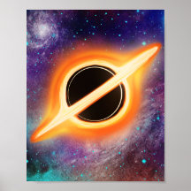 宇宙ブラックホール銀河アートポスター