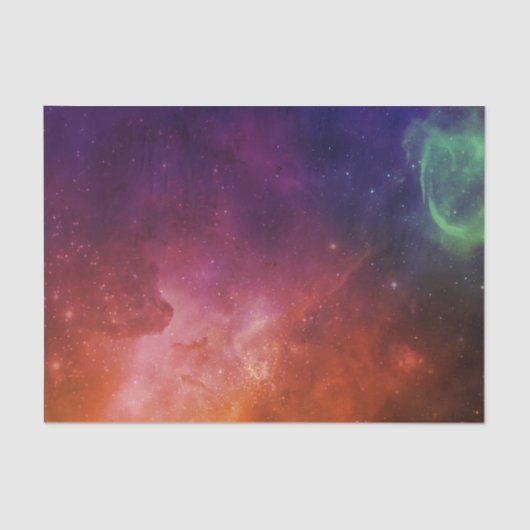 宇宙ブルーレッドウォーターカラースターネブラユニバース 薄葉紙 (正面)