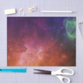 宇宙ブルーレッドウォーターカラースターネブラユニバース 薄葉紙 (クラフト)