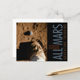 宇宙ブートオレンジすべての火星トレッキングアドベンチャー ポストカード